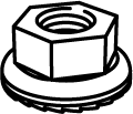 Sketch of an Ikea serrated flange nut 100782