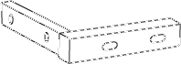Black wall support bracket 121228, size 230x117mm. Replacement part for mounting deep IKEA wall shelves or worktops.