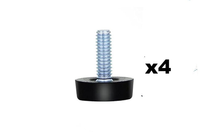 Screw on chair feet #6 6mm 6x18mm 4x 18mm M6 Ø1/4" x 11/16"