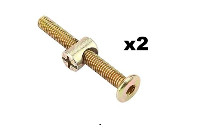 Barrel nut for furniture bolt #6 6mm 6x55mm 4x 55mm M6 Ø3/8" x 1/2"