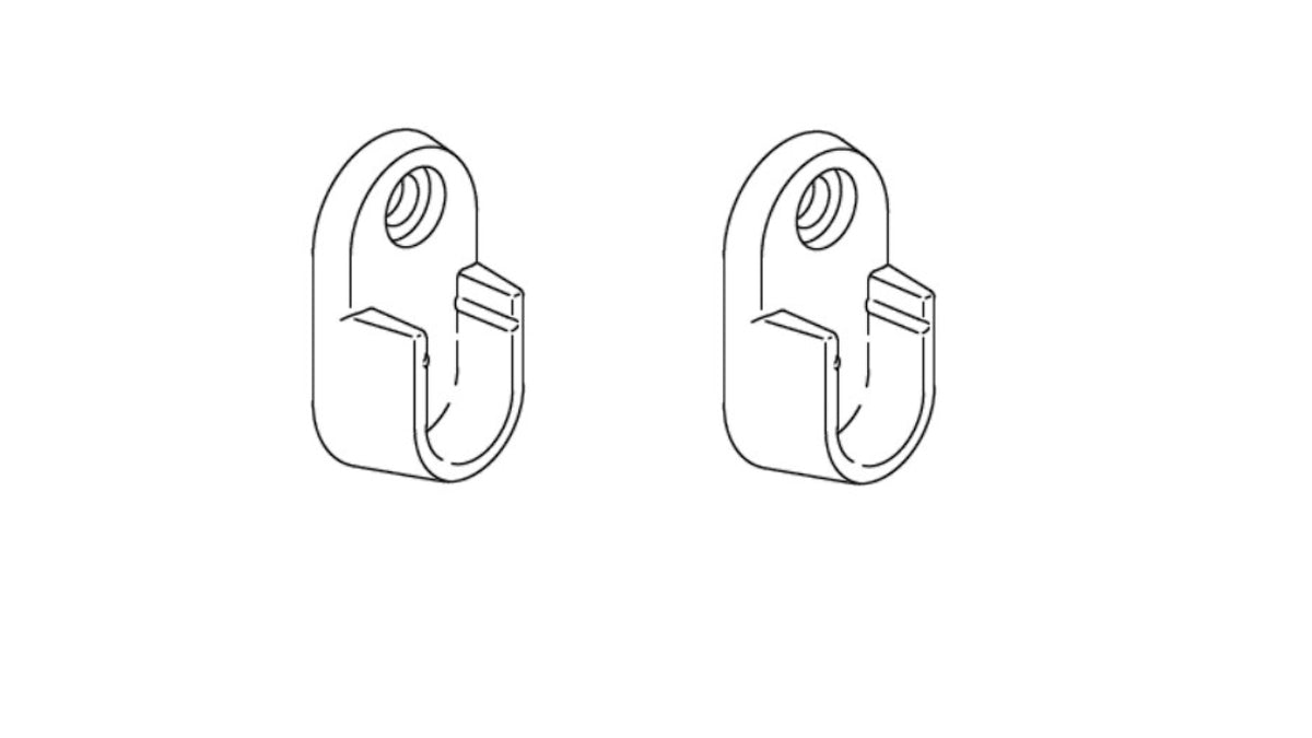 IKEA 157308 Tube Holder 47x26mm - Support Soporte Supporto Rohrhalter 47 x 26