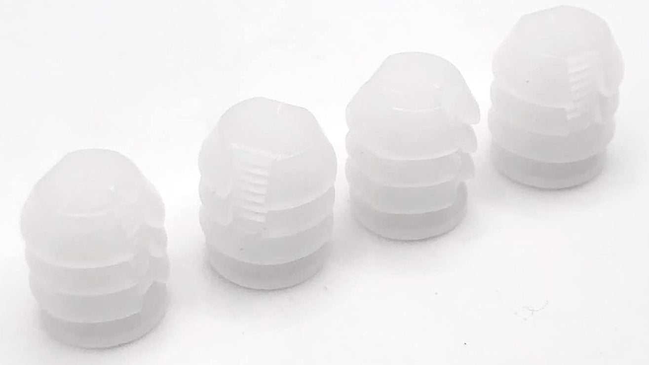 Set of 4 plastic sockets compatible with IKEA 102267 for MALM, BRIMNES & LEIRVIK beds. Secure inserts. Fast delivery available.