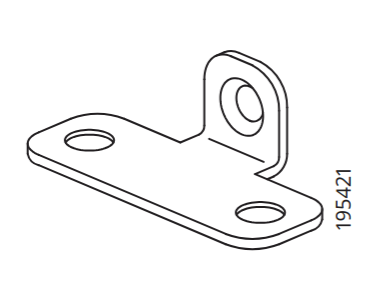 Náhradní díl IKEA 195421, šedý závěsný držák, 14x22x45 mm