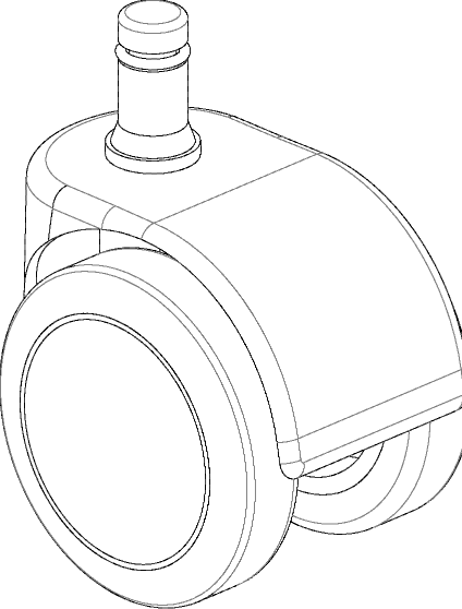 Four replacement grey caster wheels for IKEA part 10118146