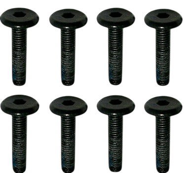 Screw Ø8 × 30 mm compatible with Conforama — pack of 4 — black oxide steel - Get Pro Parts