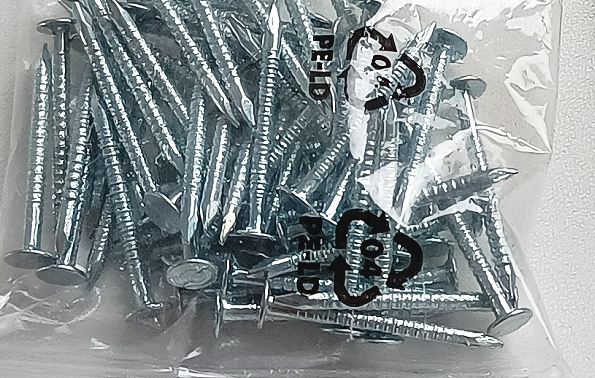 Set od 4 IKEA 124593 prstenastih eksera, ø1,9x25mm, glava ø5,7mm, pocinčano