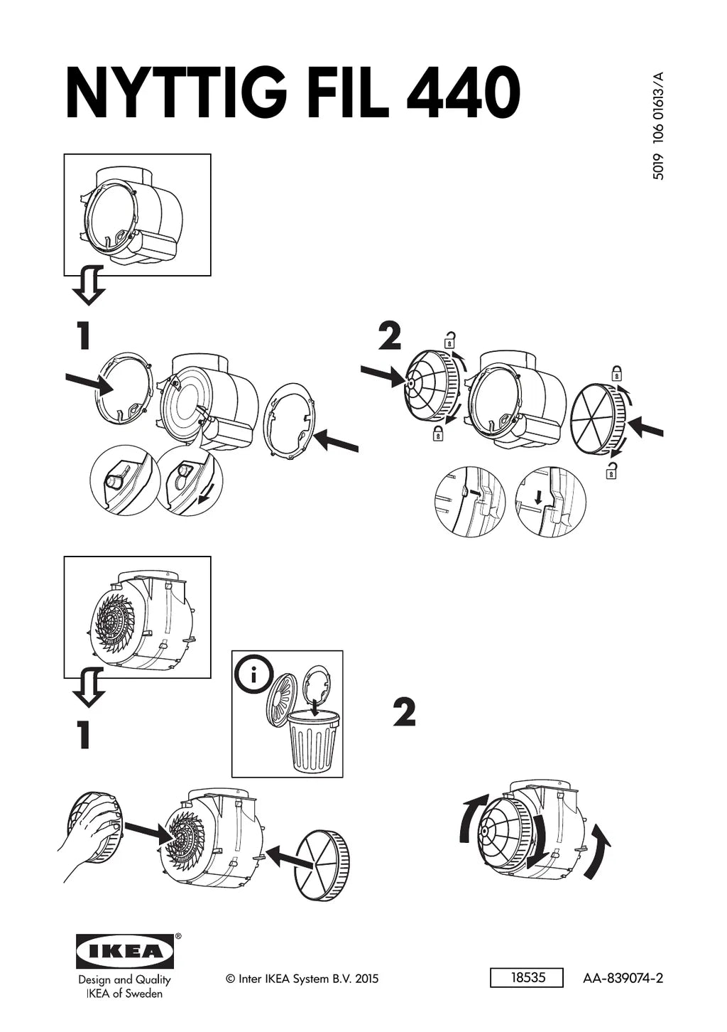 IKEA 5019 106 01613/A • AA-839074-2