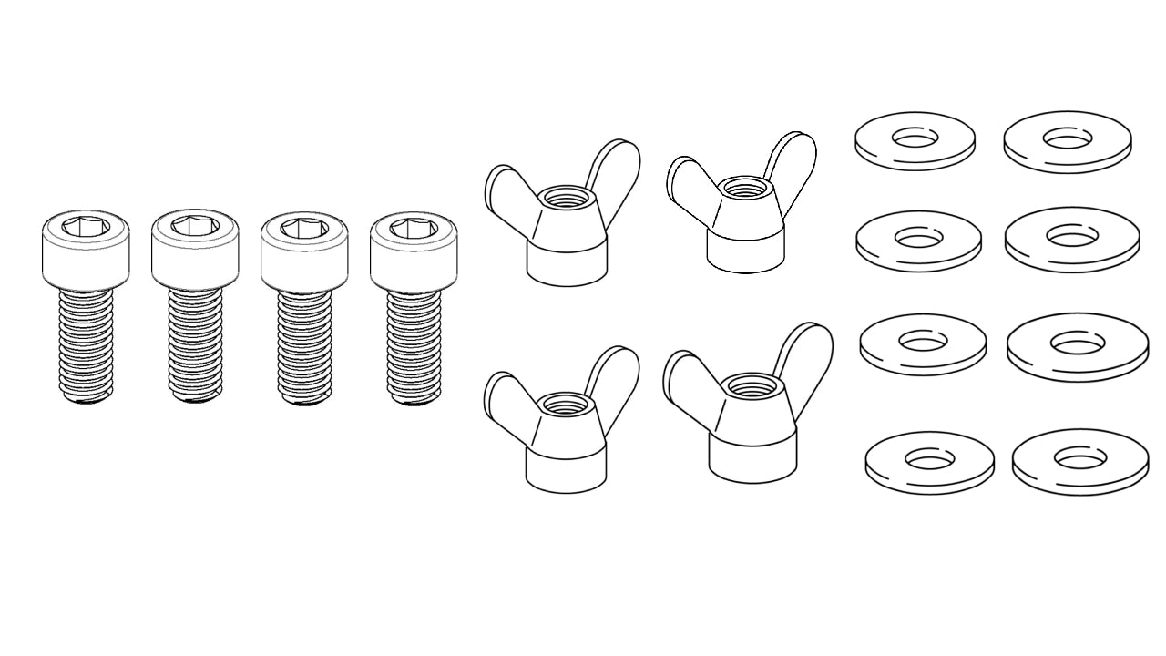4x 10049263 - 4x 106718 - 4x 114579 - SCREW Washer Nut Wing IKEA