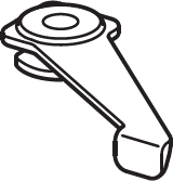Replacement bracket 10078137 for an IKEA curtain rod. BETYDLIG part for wall or ceiling mounting your RÄCKA or HUGAD rod.