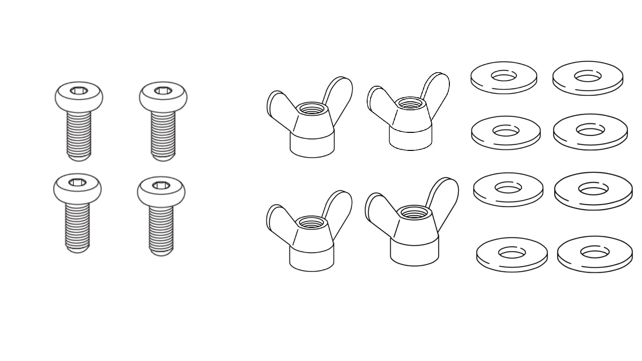 4x 10084064 - 4x 106718 - 4x 114579 - SCREW Washer Nut Wing IKEA