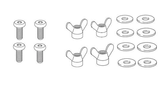 4x 10084064 - 4x 106718 - 4x 114579 - SCREW Washer Nut Wing IKEA