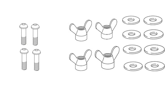 4x 10116704 - 4x 106718 - 4x 114579 - SCREW Washer Nut Wing IKEA