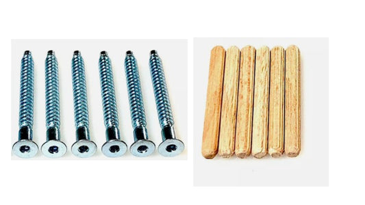 4x 104321 - 4x 101339 - Shelf Screws Wood dowels IKEA