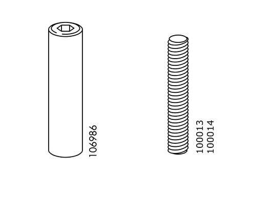 Ricambi IKEA: 106986 (2x) & 100013 (2x)