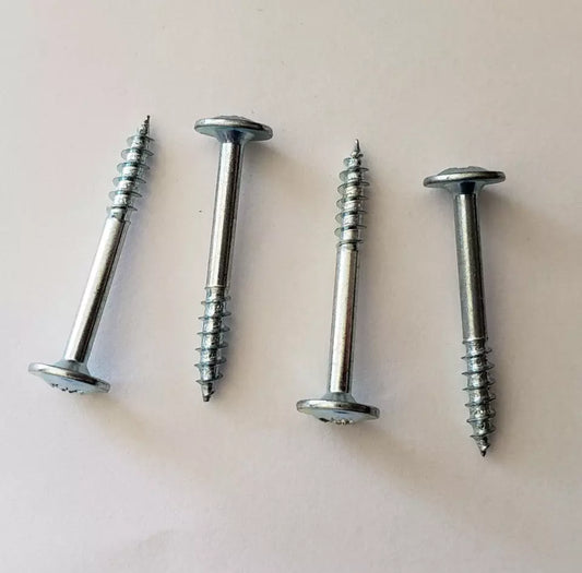 Cuatro tornillos autorroscantes planos para madera IKEA 30 mm, pieza 114667