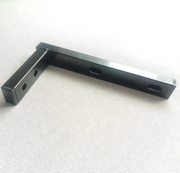 Black wall support bracket 121228, size 230x117mm. Replacement part for mounting deep IKEA wall shelves or worktops. 
