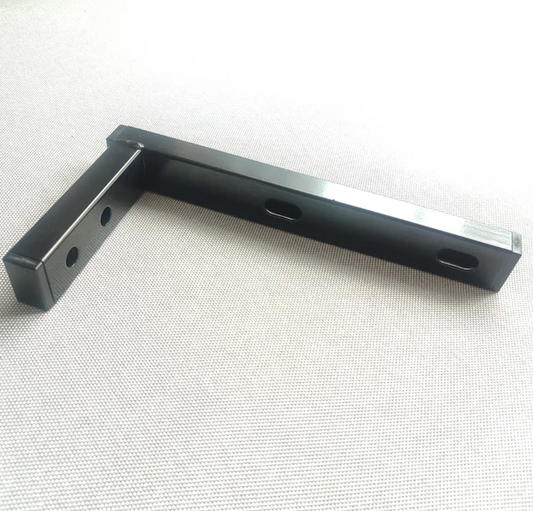Black wall support bracket 121228, size 230x117mm. Replacement part for mounting deep IKEA wall shelves or worktops. 