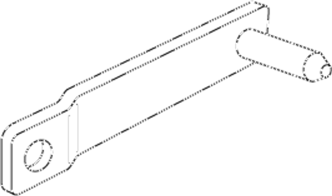 Replacement lower connector hook 147787 for the IKEA VALLENTUNA modular sofa series. Used to link the modules together at the base.