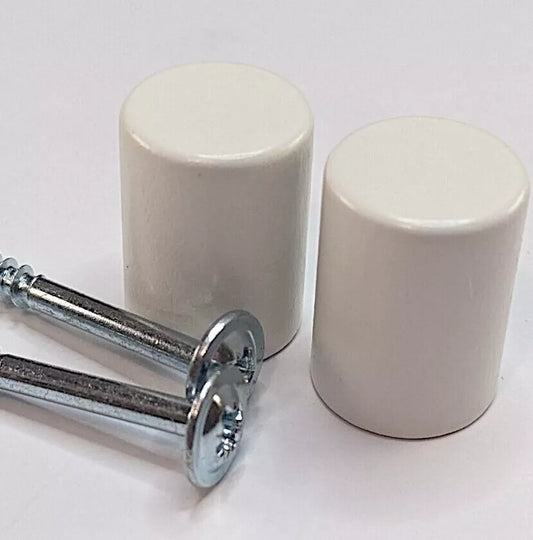 2x IKEA BILLY OXBERG deurknop, wit, reserveonderdeel