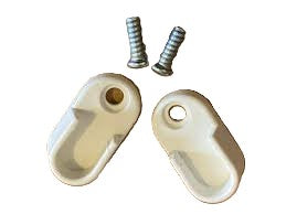 Mounting kit for inserts in the IKEA KALLAX series. Includes 2 dowel pins 157306 and 2 screws 157308 to install a door or drawer insert.