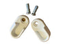 Mounting kit for inserts in the IKEA KALLAX series. Includes 2 dowel pins 157306 and 2 screws 157308 to install a door or drawer insert.