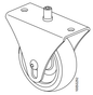 Four adjustable bed box castors IKEA 10050292 in zinc
