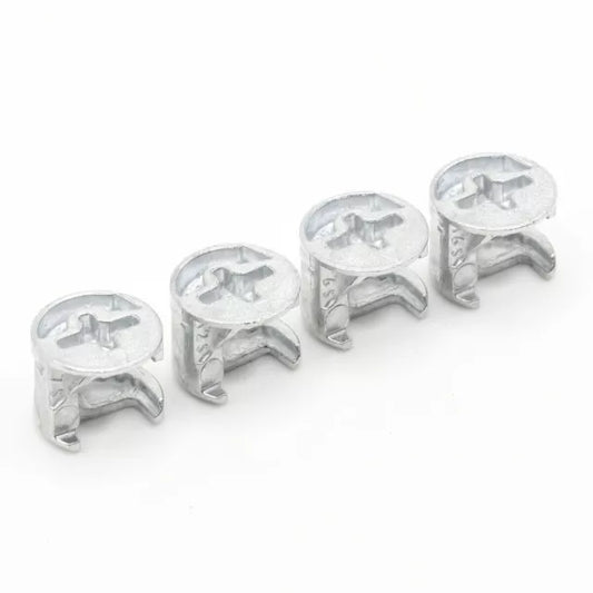 Quatro porcas de bloqueio IKEA 110126, zincadas, para móveis.