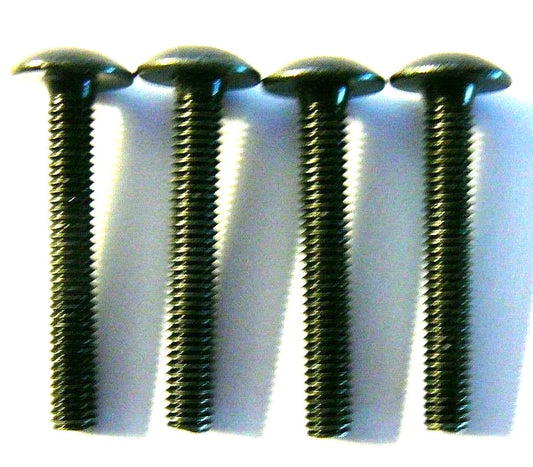 Pack of 4 M6x25 black screws 122899, grade 8.8. High-strength replacement hardware for assembling IKEA bed frames, tables, or chairs.