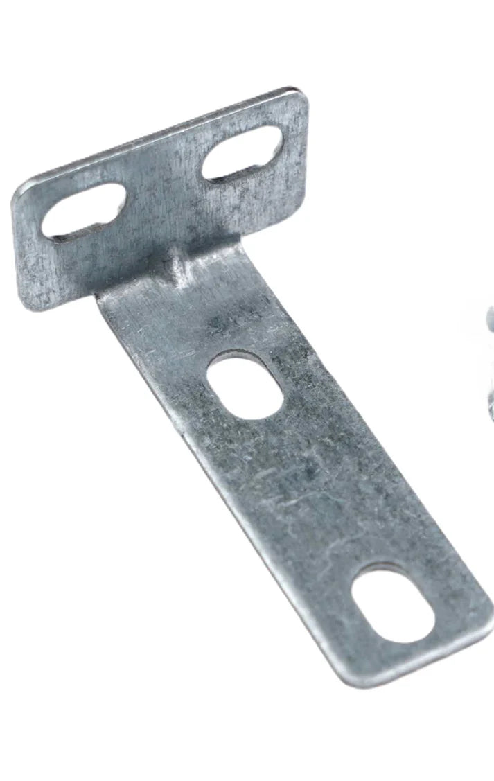 Heavy-duty zinc-plated steel L-bracket, 22x59.5x35 mm.