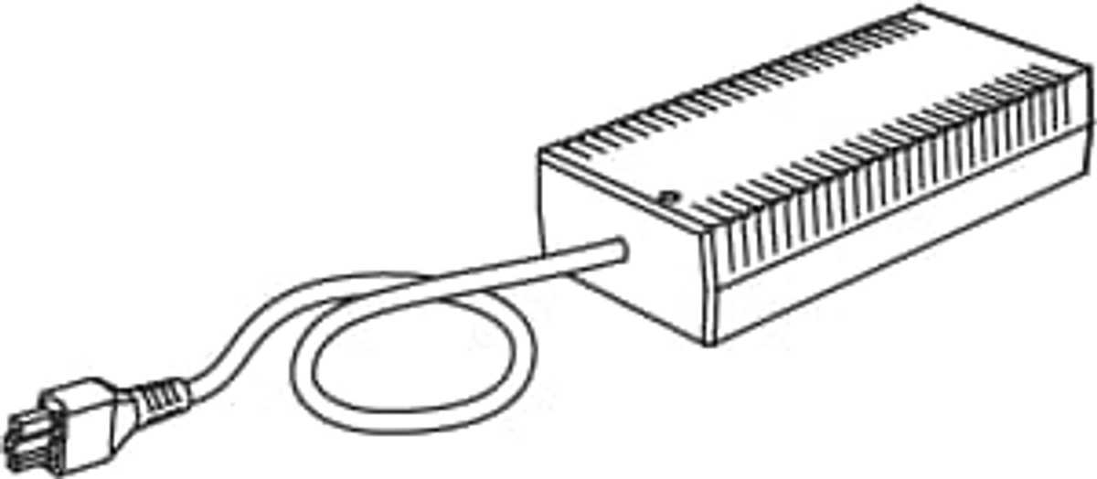 Technical drawing of a power adapter compatible with IKEA 138688 with cable for BEKANT desk