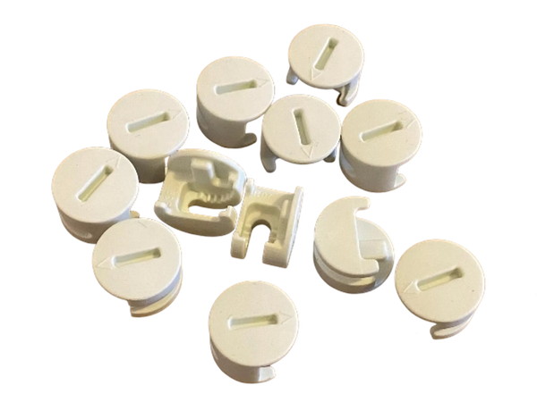 Compatible with IKEA - 8x 119030 / 131361 - White Cam Locks IKEA