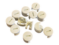 8 white eccentric assembly housings IKEA 119030 / 131361