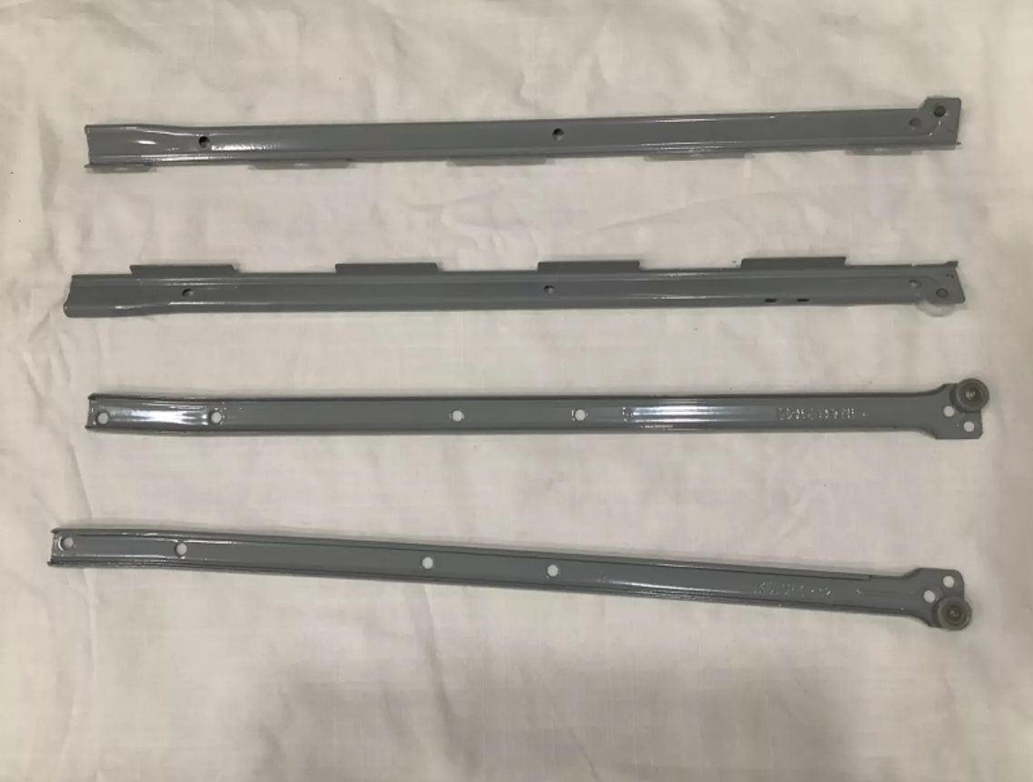 Set of 139505 runners for MAXIMERA drawer (60cm deep). Replacement grey part, full-extension & soft-close for IKEA METOD kitchen.