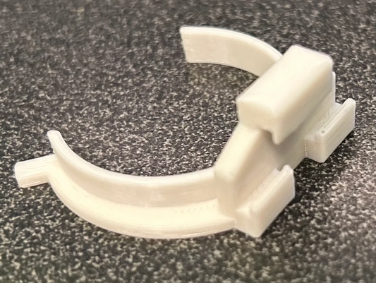 Black mounting clip 115277 for the plinth/kickboard on IKEA furniture. Part to attach the toe-kick to METOD kitchen or PAX wardrobe legs.