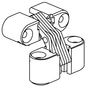 Technical drawing of spare part compatible with IKEA 115992