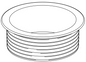 Technical drawing of spare part compatible with IKEA 121208