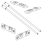 Technical drawing of spare part compatible with IKEA 123280