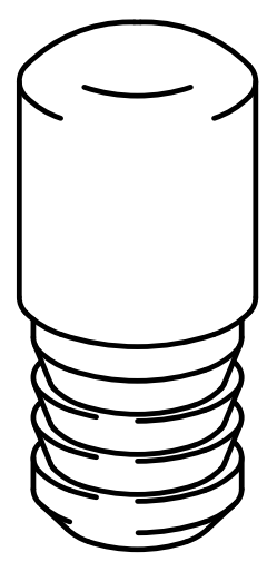 Technical drawing of spare part compatible with IKEA 123840 / 109837 (4x)