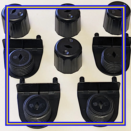 Cuatro espaciadores de pared negros IKEA 141413 y 141414 para BESTA