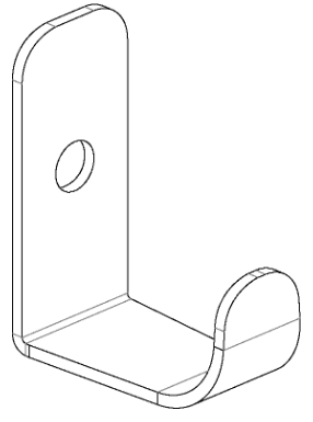 Šedý hák 22x51x41 mm, nosnost 30 kg