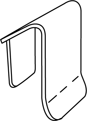 Technical drawing of shelf support 114594. This spare part is compatible with IKEA FABRIKÖR, IVAR, BROR, and IDÅSEN furniture.