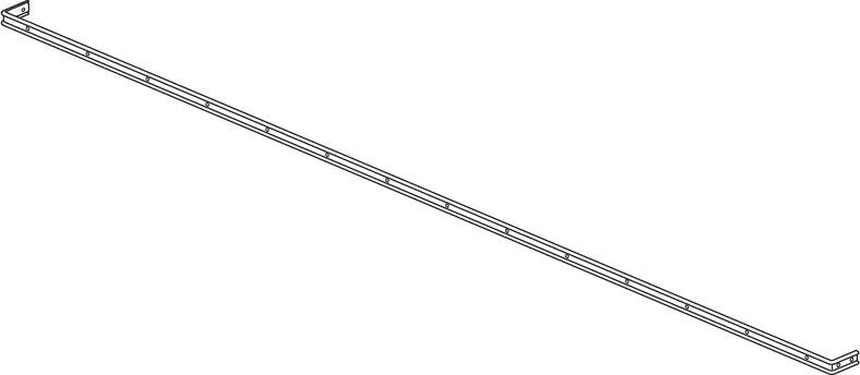 Technical drawing of spare part 112977 brace (metal support) compatible with IKEA FLEKKE, BRIMNES, and HEMNES models.