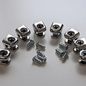 Kit for IKEA BESTÅ glass shelves. Includes 8 metal support pins 114996 and 8 mounting screws 113928. For installing your glass shelving.