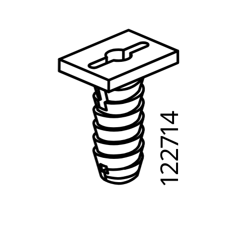 Sada 3 bílých rozpěrných objímek IKEA 122714, ø5x12 mm.