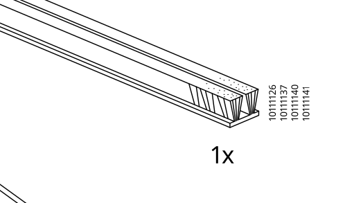 Capa de escova cinzenta IKEA 10111141, 2315mm de comprimento, para vedação.