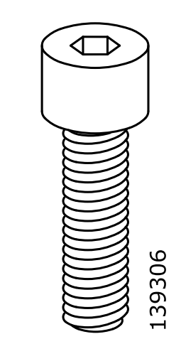 IKEA screw 139306 M8x25, pack of 4