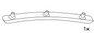 IKEA 156509 spare part, light grey/silver inner bumper.