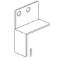 Left black steel bracket IKEA 139296 for furniture