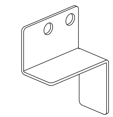 Replacement right black metal bracket IKEA 139297