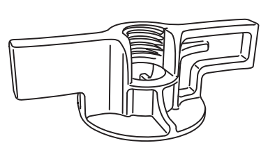 Wing nut M8, IKEA spare part 194377, made of ZAMAC, 4 pieces